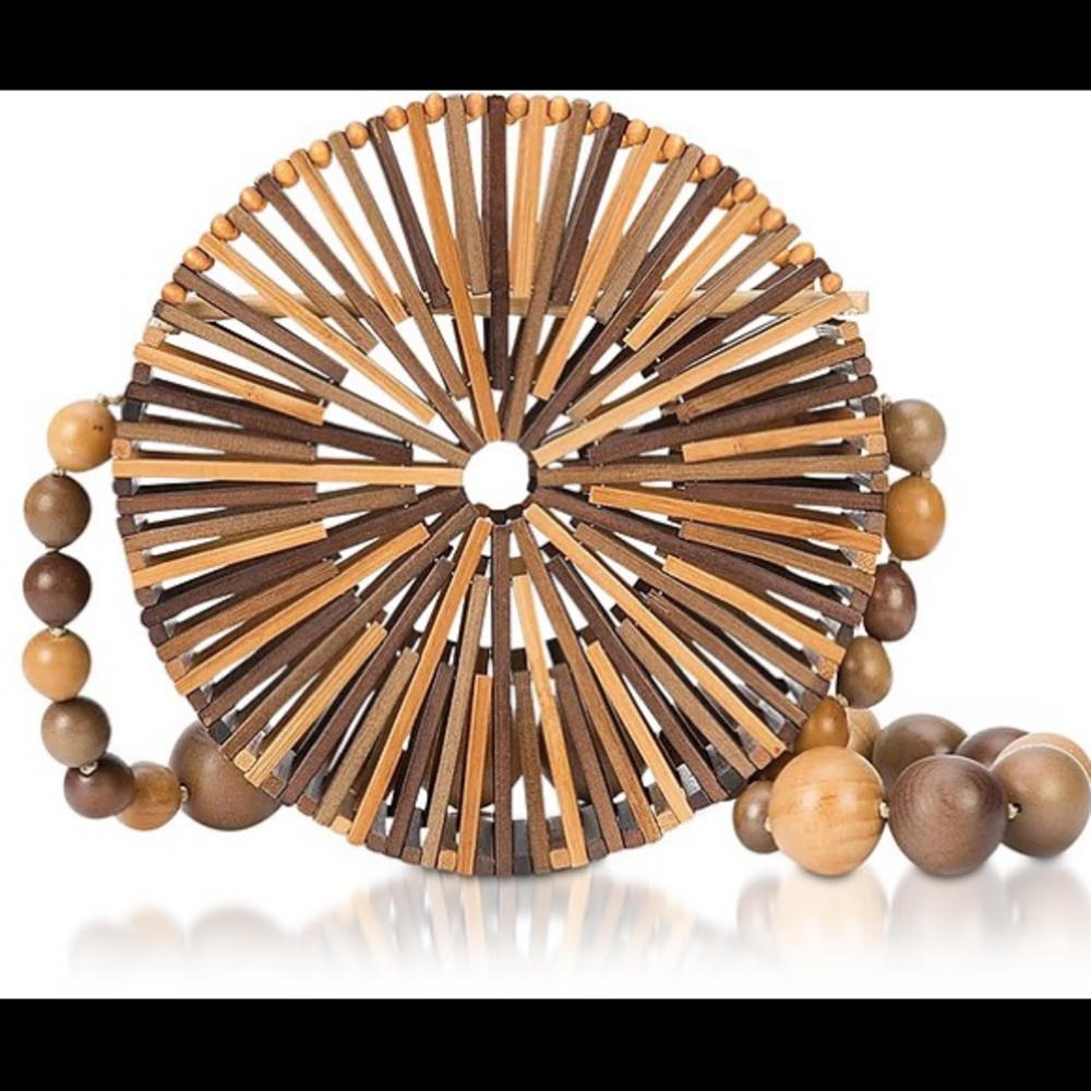 Cult Gaia Luna Bag in Chestnut Multi